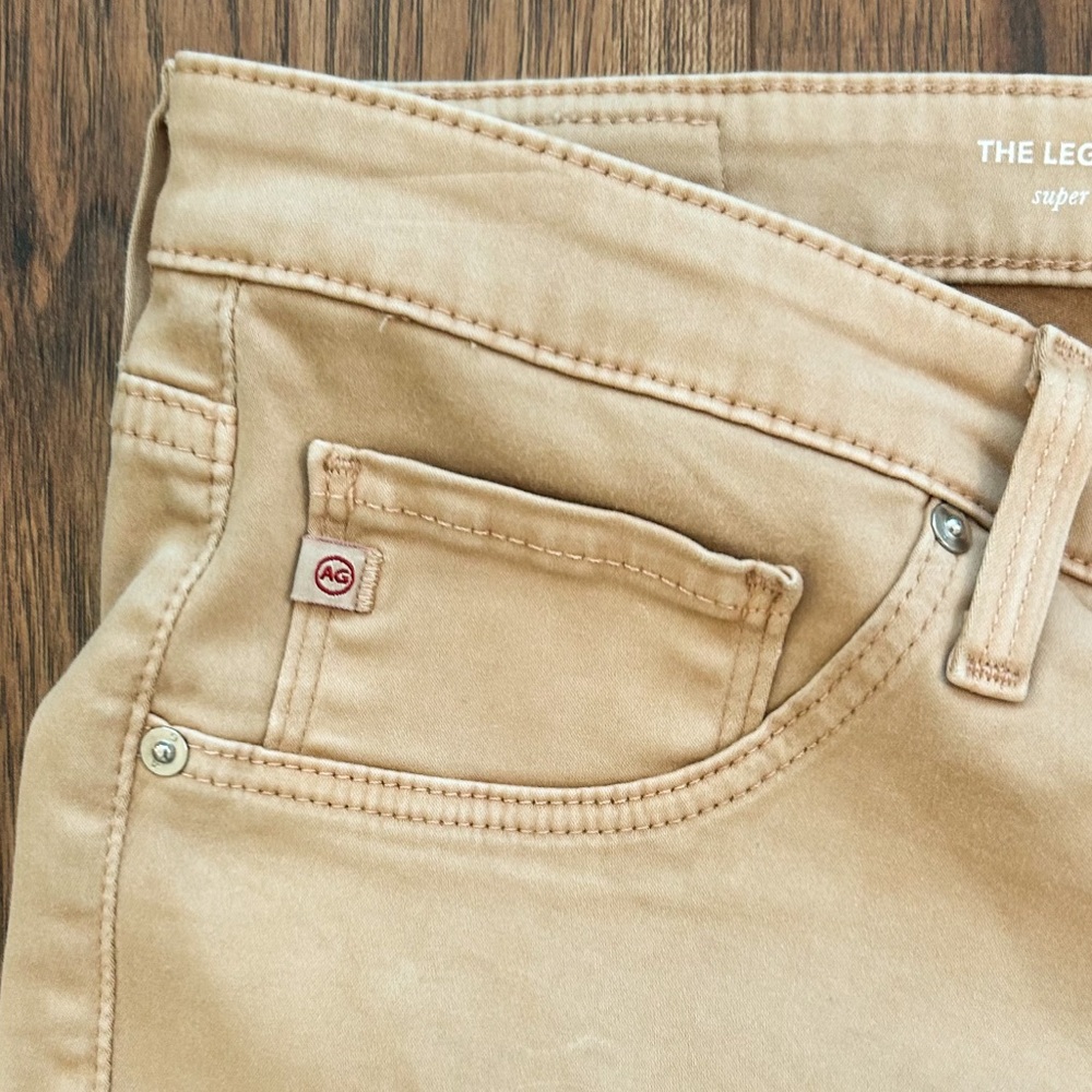 AG Adriano Goldschmied Pants Womens 30 Beige Ankle Leggings Super Skinny Adult - Picture 4 of 11